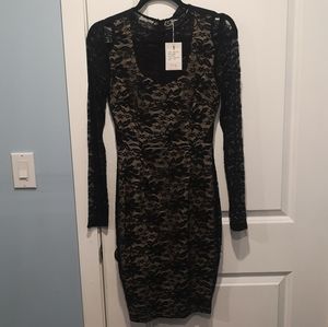NWT Lace Long Sleeve Mini Dress